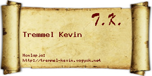 Tremmel Kevin névjegykártya
